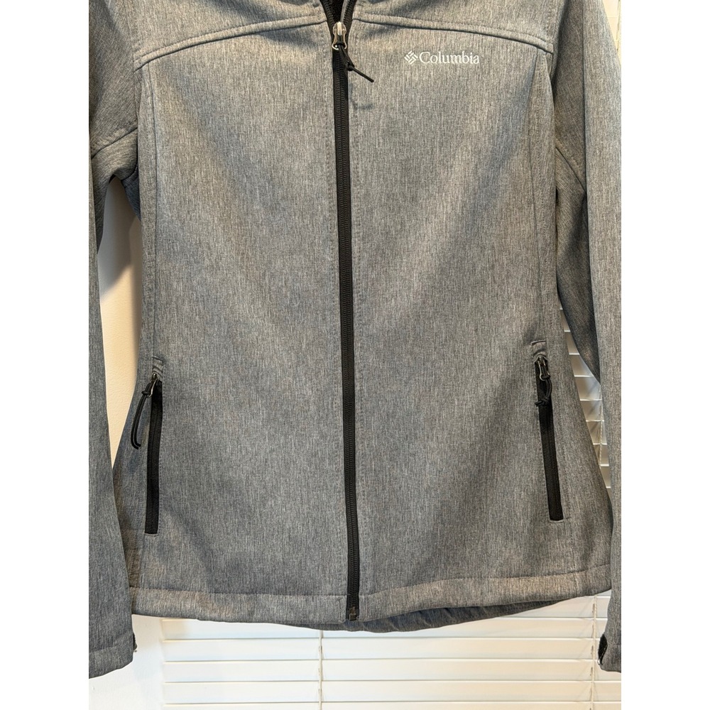 Columbia Womens Kruser Ridge II Softshell Hooded Jacket Grey Heather Small - Picture 5 of 12